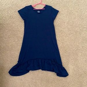 Girls large navy blue lazy dress